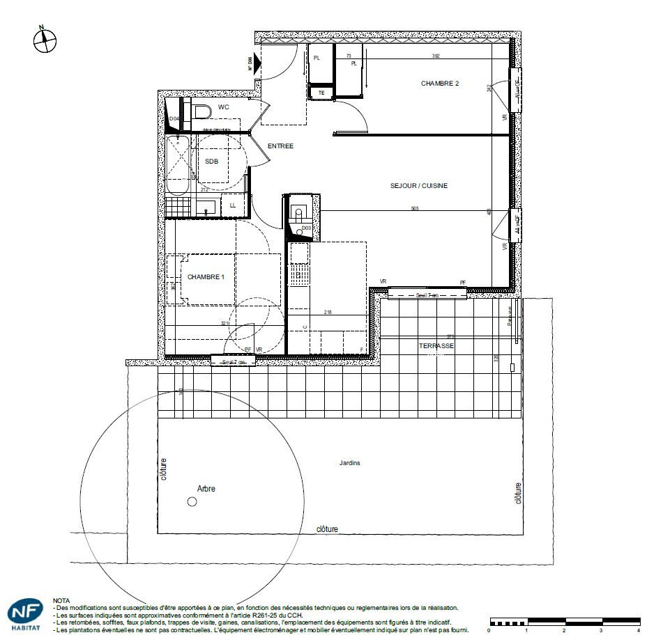 Saint Didier Au Mont D Or, appartement T3 de 63.23m² + Terrasse et jardin de 50m² Sud-Est +garage