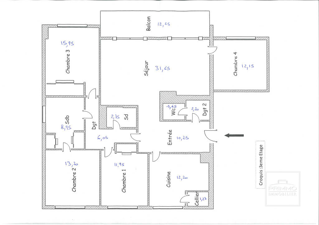 Lyon 6, Tête d’Or, 130 m2