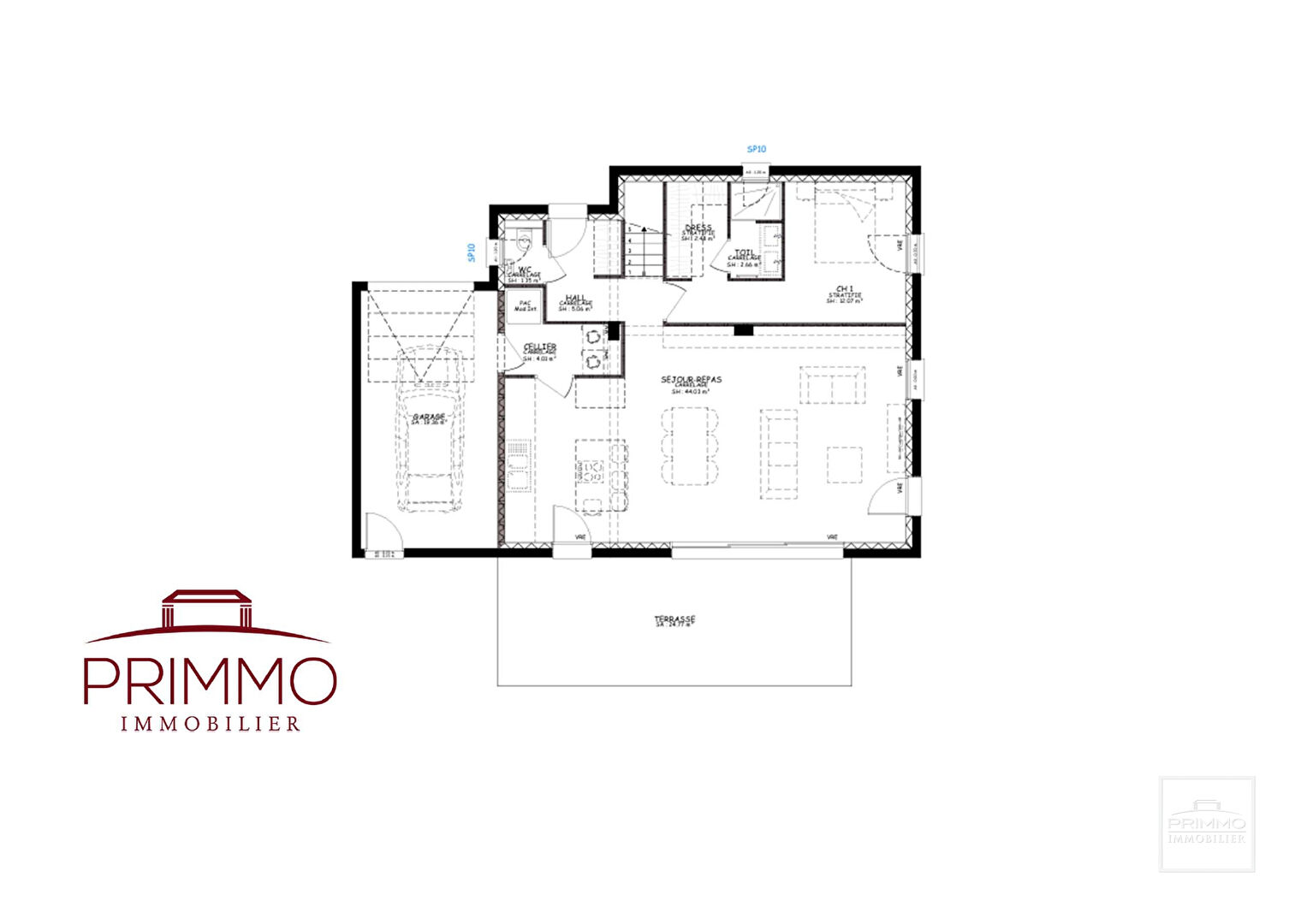 NEUVILLE SUR SAONE – Maison 5 pièces sur terrain 554 m2 au calme