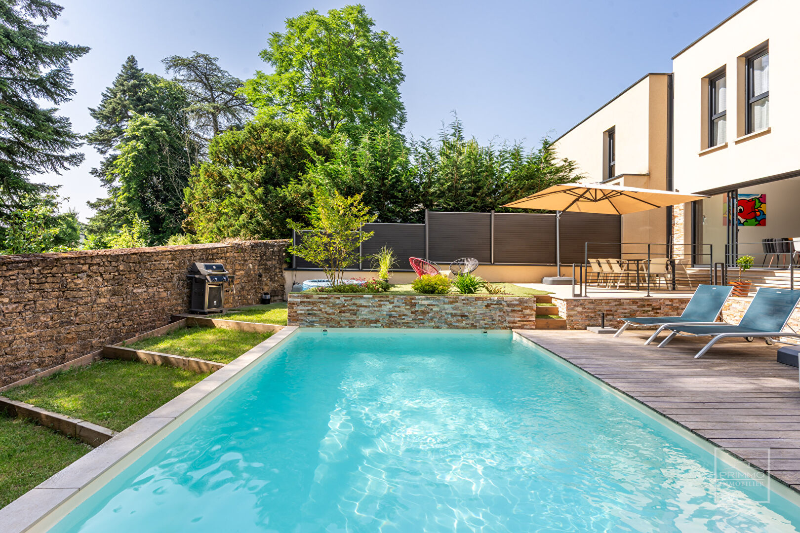 SAINT CYR AU MONT D’OR, proche centre, Maison contemporaine de 2023 avec piscine