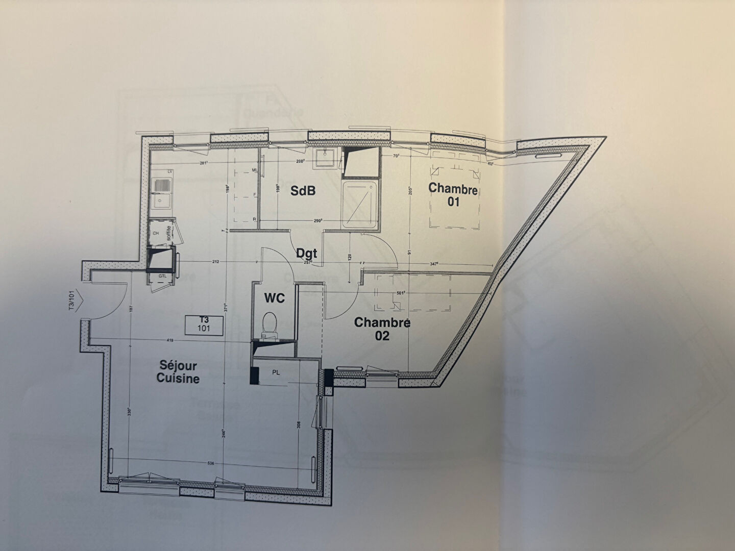 Appartement Anse 3 pièce(s) 64.55 m2