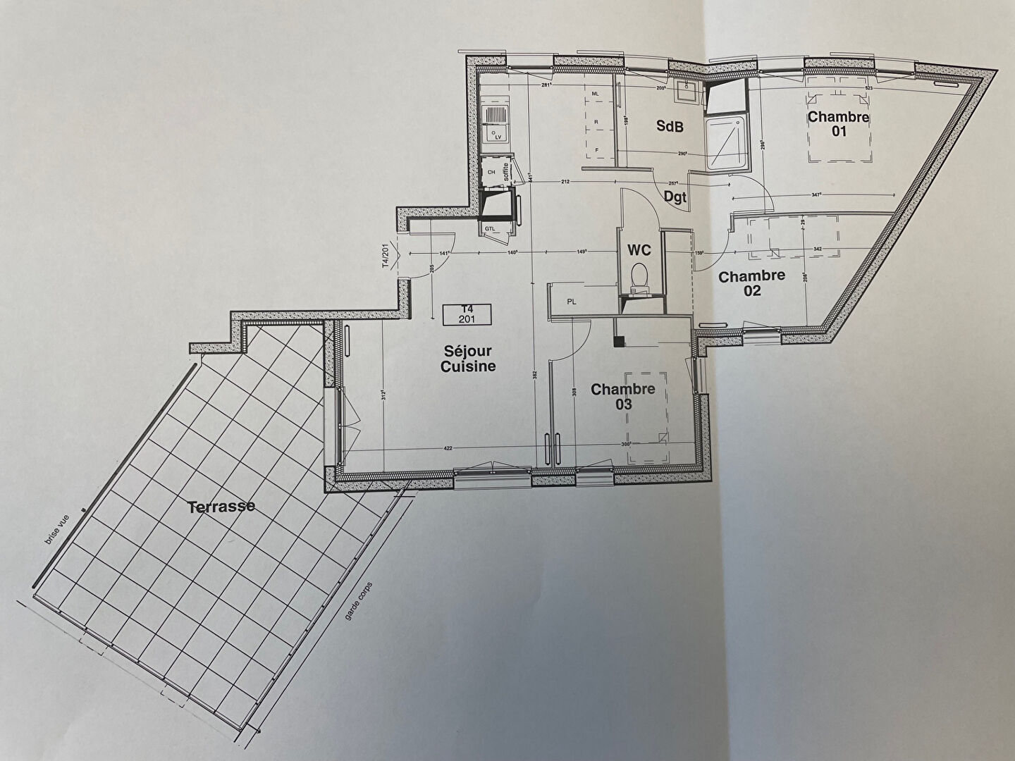 Appartement Anse 4 pièce(s) 70,13 m2