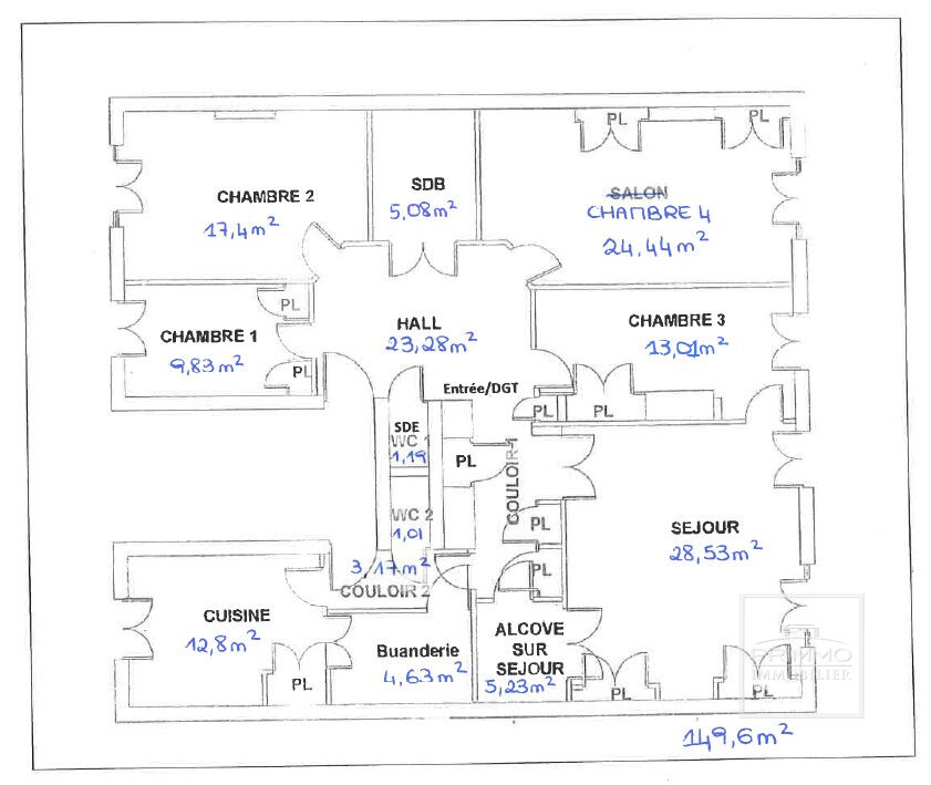 LYON 6, FOCH,149.6m²