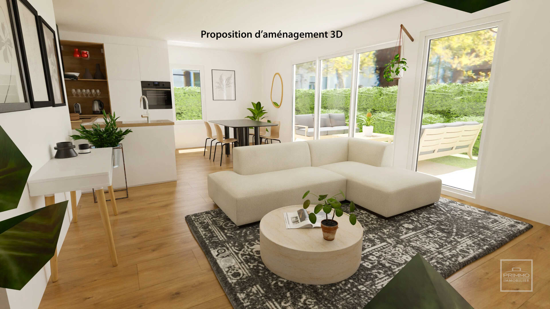 LYON 9ème, au calme, Appartement T2 de 54m², avec jardin clos de 52m² sans vis à vis.