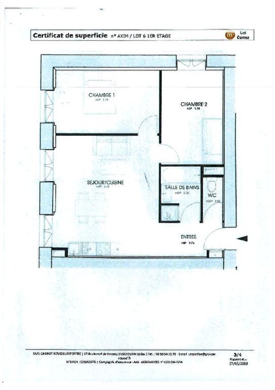 Caluire – Bel environnement calme –  Beau T3 + parking