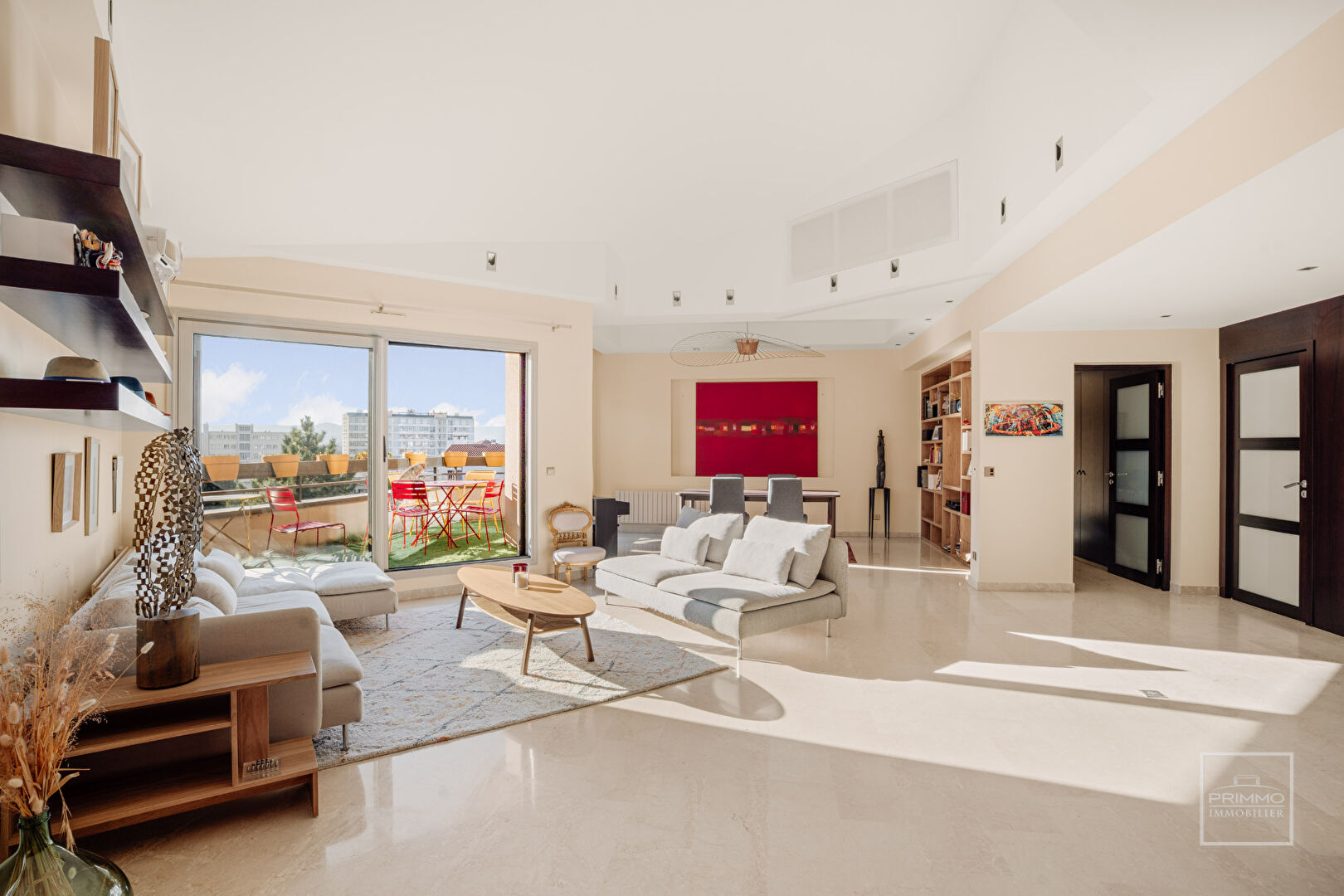 LYON 4ème Croix-Rousse, en dernier étage, Appartement 6 pièces de 196m² avec vue