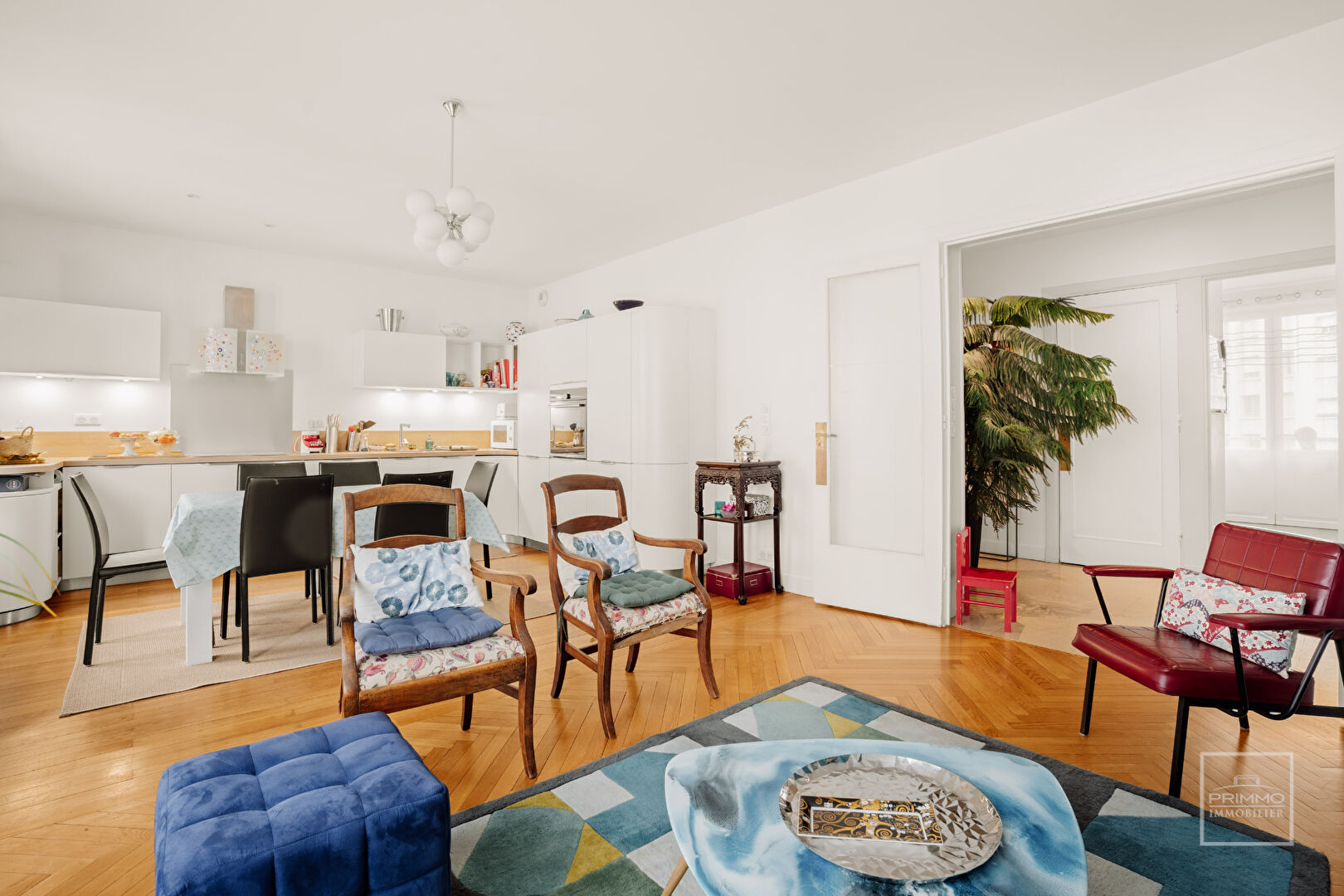 LYON 6, TETE D’OR, 92.56m², DEUX BALCONS