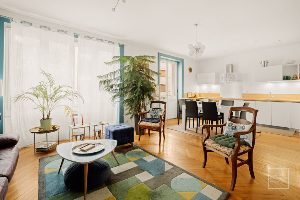 LYON 6, TETE D’OR, 92.56m², DEUX BALCONS