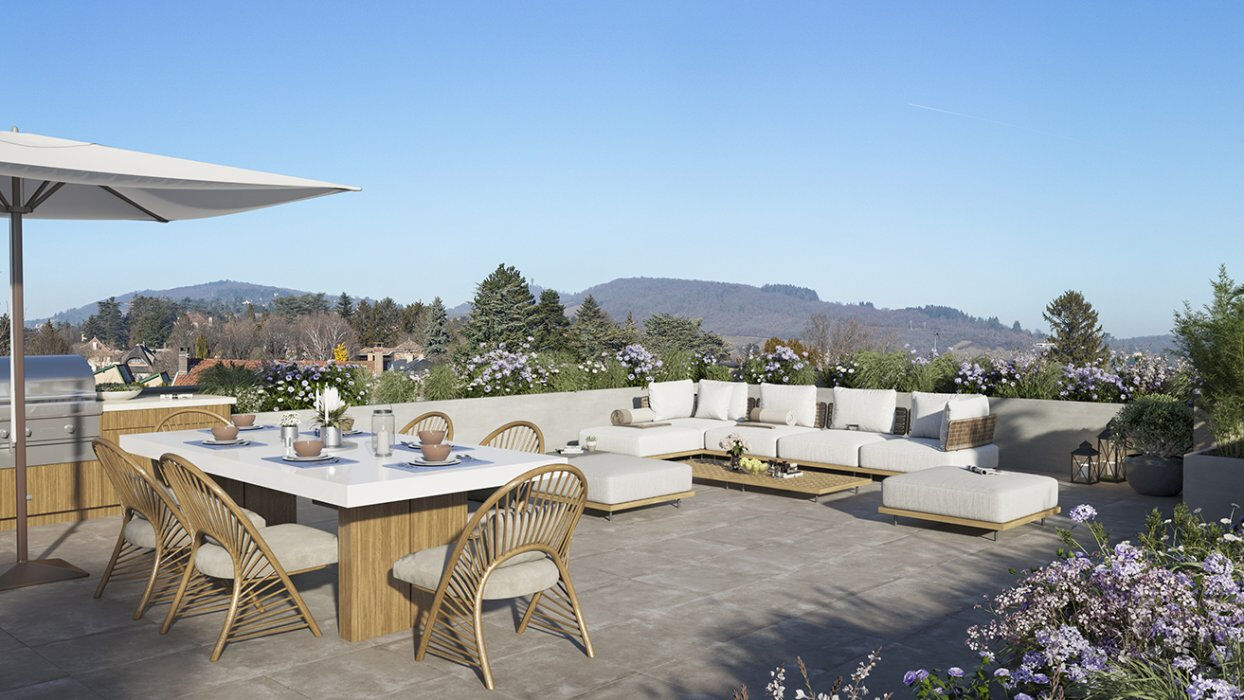 Saint Didier Au Mont D Or, appartement T4 de 150.88m² + Quatre Terrasses de 140m² Sud Ouest Est+ garage