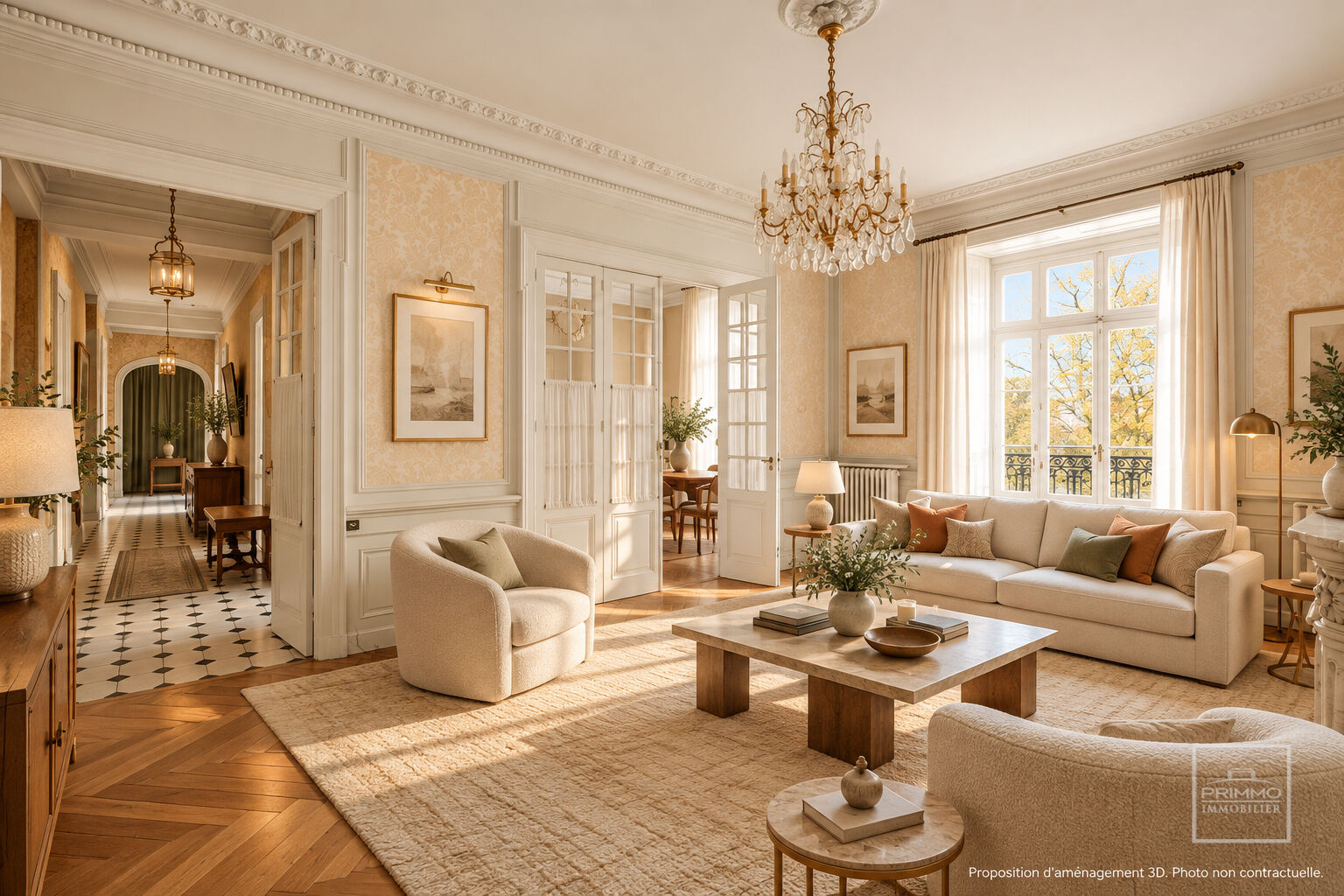 LYON 6, BD DES BELGES, 202.95m² + T2 + CHAMBRE SERVICE + GARAGE