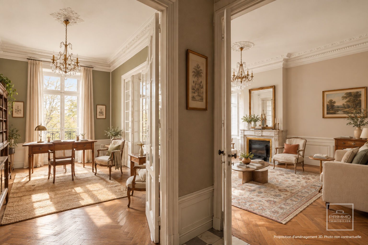 LYON 6, BD DES BELGES, 202.95m² + T2 + CHAMBRE SERVICE + GARAGE