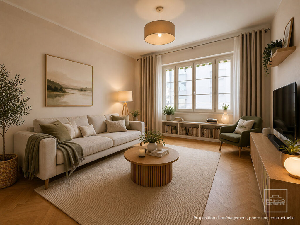 LYON 6, TRIANGLE D&rsquo;OR, 67.09m², ETAGE ELEVE, BALCON