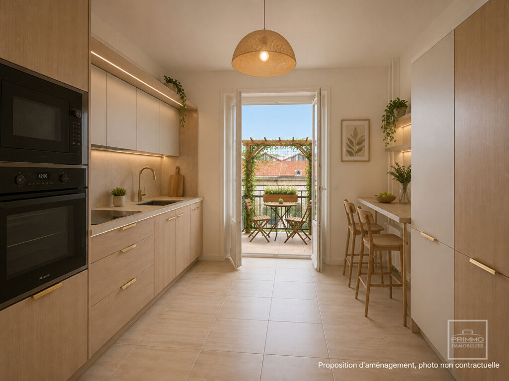 LYON 6, TRIANGLE D&rsquo;OR, 67.09m², ETAGE ELEVE, BALCON