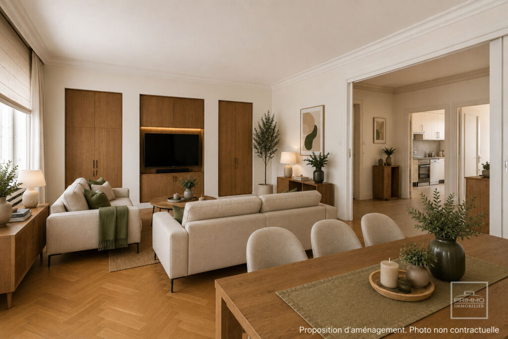 LYON 6, TETE D’OR, 114.82m², LOGGIA, POSSIBILITÉ GARAGE
