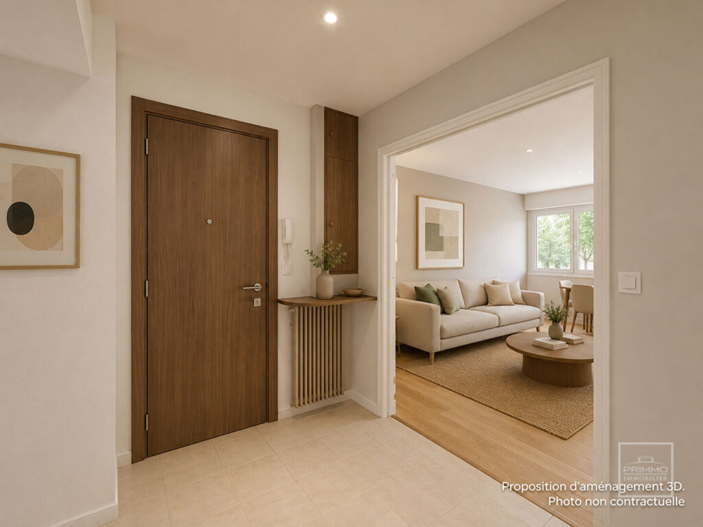 LYON 7, DEBOURG, T3 TRAVERSANT EST/OUEST, 72m², GARAGE & CAVE