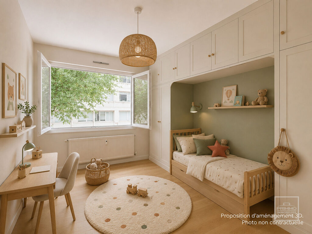 LYON 7, DEBOURG, T3 TRAVERSANT EST/OUEST, 72m², GARAGE & CAVE