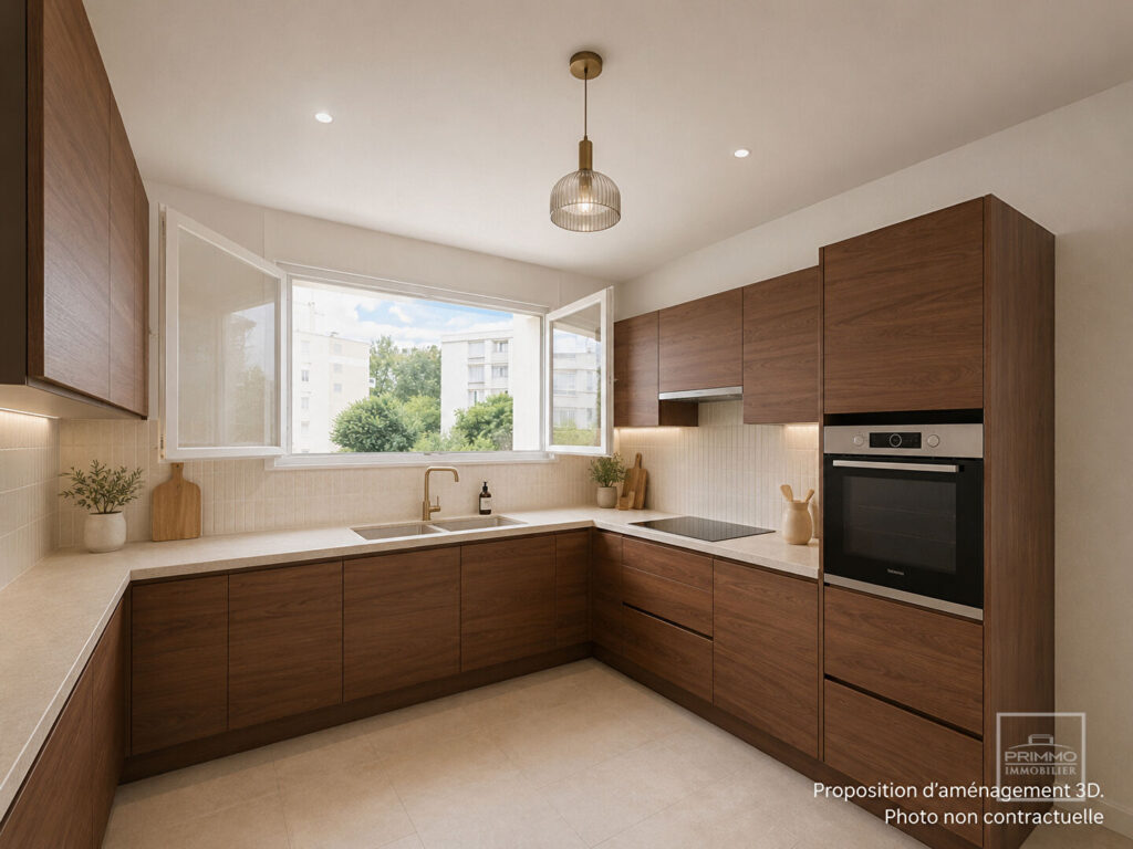 LYON 7, DEBOURG, T3 TRAVERSANT EST/OUEST, 72m², GARAGE & CAVE