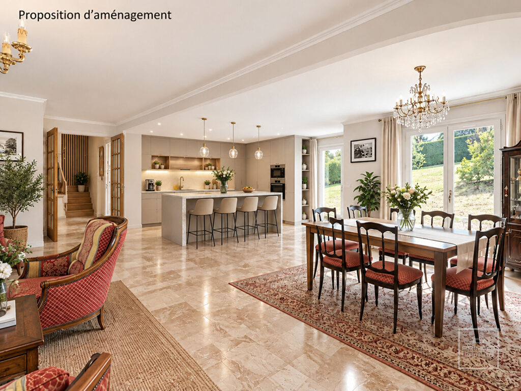 Lissieu, maison de 146 m² sur parcelle de 3525 m2 avec piscine