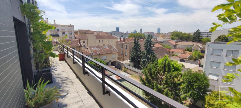 VILLEURBANNE, RARE, T4 AVEC TERRASSE & VUE DEGAGEE